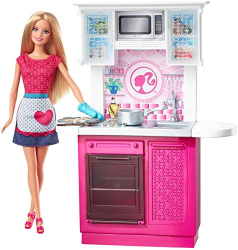 Barbie - Muñeca con Mueble de Cocina (Mattel CFB62)