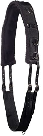 HORZE Longiergurt frottier gefüttert, Schwarz, F