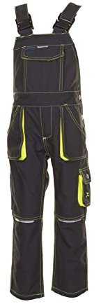 Planam Junior Kinder Latzhose anthrazit gelb Modell 6120 Größe 146-152