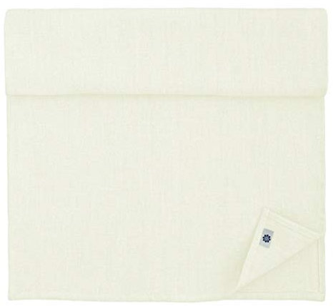 Linen & Cotton Rustikal Vintage Landhaus Shabby Chic Tischläufer/Tischband Rustico - 100% Leinen, 44 x 180cm (Milch - Weiß/Weiss), für Eine Gemütlich Stilvolle Atmosphäre