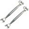 Versandbox24 2X V4A Edelstahl Wantenspanner M4 Gabel Drahtseil Spannschloss Seilspanner Haken Spanner