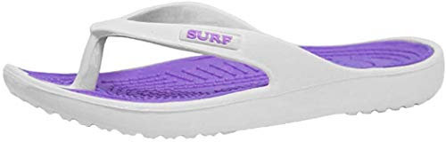 Ladies Surf Toe Post Flip Flop White UK6