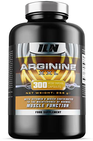 L Arginine Capsules - 2600mg L-Arginine with Added Glutamine - B12 and D3 for Normal Muscle Function (300 Vegetarian Capsules)