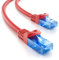 deleyCON 3,0m CAT.6 Ethernet Gigabit LAN Cable de Red RJ45 CAT6 Cable de Conexión Compatible con CAT.5 CAT.5e CAT.6a Cat.7 - Rojo