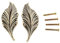 Mgoodoo 1pair Leaf Handles Knob Zinc Alloy for Cabinet,Kitchen,Door,Drawers,Bookcases,4.13in Bronze Color