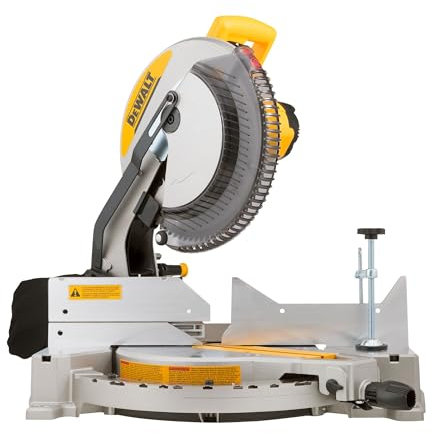 DEWALT Sierra ingletadora de 12 pulgadas, 15 amperios, bisel único, compuesto (DWS715)