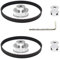 Befenybay 2Kit 2GT Synchronrad 20 & 36 Zähne 5mm Bohrung Aluminium Zahnscheibe mit 2 Stück Länge 200mm Breite 6mm Riemen (20-36T-5B-6)