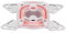 CPU Water Cooling Block, Red Copper + POM + Steel G1/4 Thread Computer CPU Water Cooler Block, with POM Cover, PC Liquid Cooler for AMD AM4, Protect Computer from Overheating