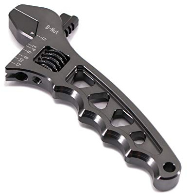 SUNDELY® Aluminum Anodized Adjustable Wrench Spanner Fitting Tool Straight Flat Jaw Locking AN3-3AN -4AN -6AN -8AN -10AN -12AN (Grey)