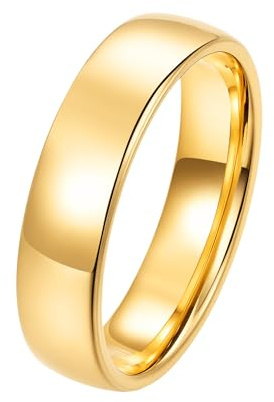 DOOSTI Trauring/Partnerring CROWN Silber 925 hochwertig gelbgold vergoldet – inkl. Gratis Gravur