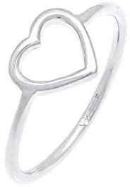 Elli Ring Damen Herz Cut Out Filigran Trend in 925 Sterling Silber