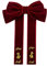 CHENGZI Brosche mit Fliege für Damen, Samt, süß und elegant, Blusenkragen, Schleife, rot, One size