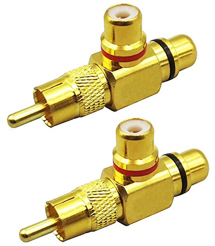 Greluma 2 Pièces Y-Adaptateur Séparateur RCA | Adaptateur Répartiteur Mâle vers 2 Femelle