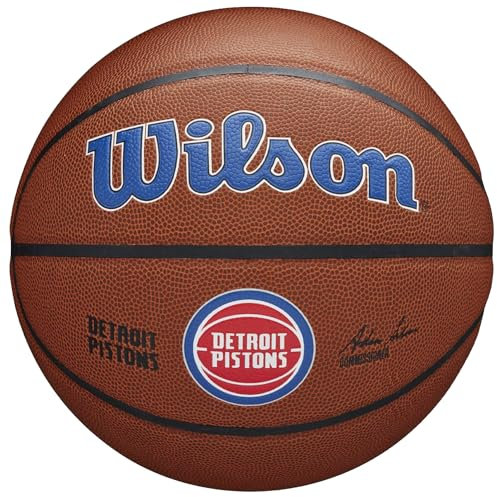 Wilson Unisex-Adult NBA Team Composite Basketball, Detroit Pistons, 7