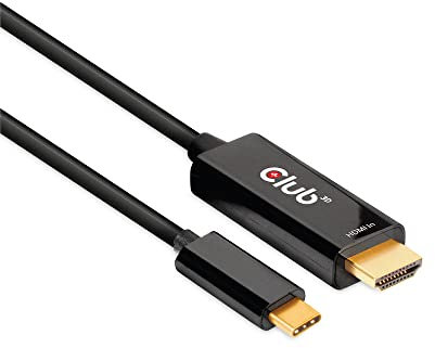 Club 3D 4K 60Hz HDMI to USB Type C Video Cable HDMI 2.0 (Male) to USB Type C (Male) Active Monitor Converter 1.8m/6 Feet CAC-1334