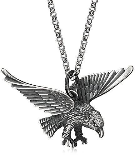 Xaana Herren-Anhänger Adler massiv inkl. Kette 55 cm 925er Sterlingsilber AMZ0515