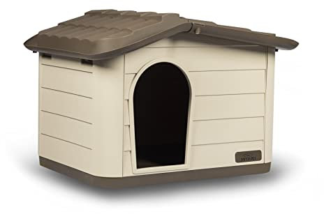 Safety Pet Villa Princess, Cuccia Smontabile per Cani Gatti, Cuccia in Materiali Riciclati, Tetto Asportabile, Dimensioni 60x41x51h Color Mocaccino