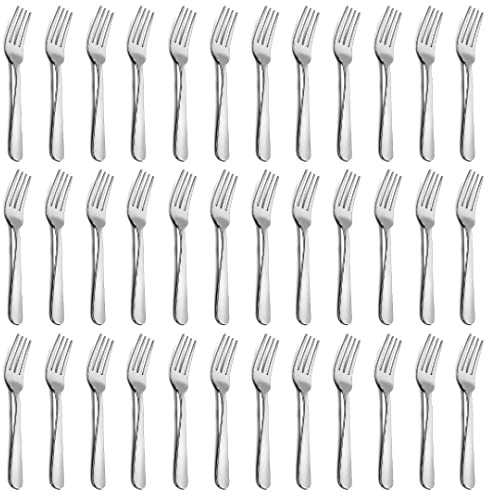 36-Piece Dinner Forks Set, Funnydin 7.1 Inches Stainless Steel Forks Silverware, Durable Table Forks Set, Use for Home, Kitchen and Restaurant - Mirror Polished, Dishwasher Safe