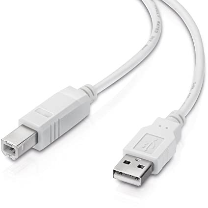 conecto cable USB 2.0, conector USB A a USB B, blanco, 3,00 m