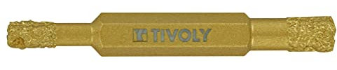 Tivoly 12001920002 Foret Diamant à Sec Double pointe Réversible Ø6mm + Ø8mm