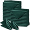 SiinvdaBZX 60 Stück grüne Stoffservietten mit gewellten Kanten, 50 x 50 cm, quadratische Satin-Servietten, seidig weiches Polyester, Abendessen-Servietten für Hochzeit, Bankett, Restaurant, Dekoration