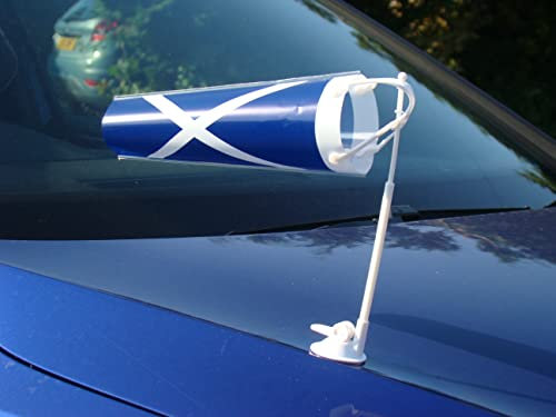Scotland Car Flag with Strong Suction Fixing for Wing Roof Bonnet - Scottish Saltire Flags for Car