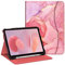 FINTIE Case for iPad (A16) 11th Generation 11 Inch (2025), iPad 10th Generation 10.9 Inch (2022), Multi-Angle Viewing Stand Cover w/Pencil Holder & Pocket, Auto Sleep/Wake, Marble Pink