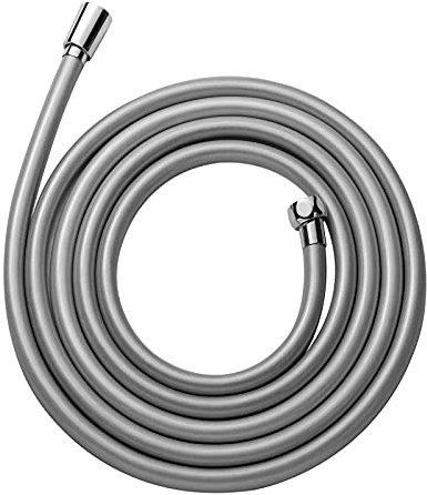 OFFO Brauseschlauch Duschschlauch 2,5 m, Universal Duschrohr mit Duschschlauch Waschmaschine Hochdruck Brauseschlauch für Badarmaturen Ersatz, silber