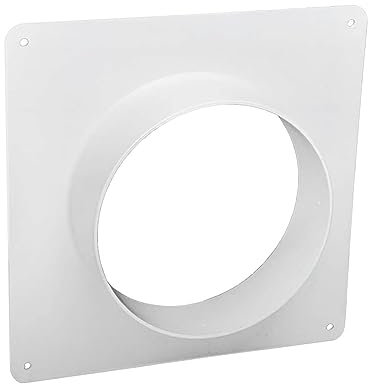 JSIXASO Bride de Raccordement Murale pour Système de Ventilation Blanc - Raccord de Conduit d'aération - Pour tuyau de ventilation(Blanc/150mm)
