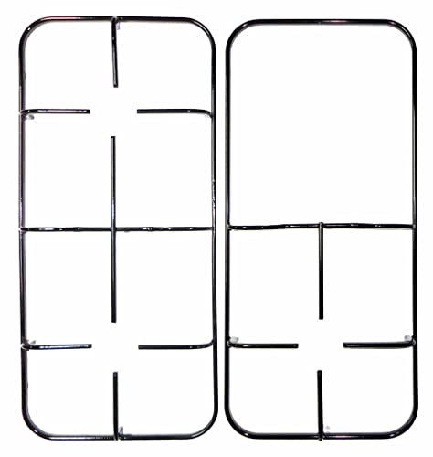 Nardi - Kit 2 griglie in ferro smaltato nero lucido 456 x 213 mm. per cucina piano cottura 3 fuochi con piastra elettrica - P3651/1KIT