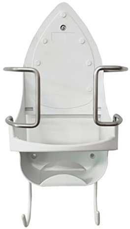 Soporte para tabla de planchar fácil de montar para lavandería, puerta de baño, color blanco