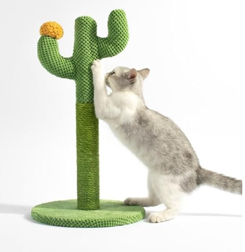 Pets Griffoir Cactus Arbre à Chat Arbre à Chat - Le griffoir Original en sisal Naturel avec Balle pour Tous Les âges, Chats d'intérieur et d'extérieur, Chatons et Adultes 55 x 30 cm