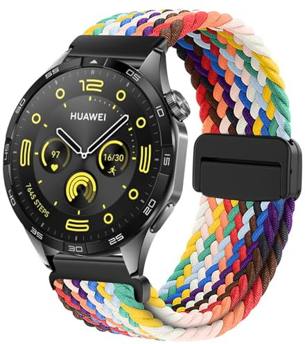 Amazfit Correa de Nailon Ajustable Elástico 22mm para gtr 2, 3 Pro, 4, 2e, Stratos 2, 3, Pace, 47mm