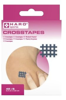 HARO Therapeutisches Cross-Tape, klein, 45 Stück, Blau, 2,2 x 2,8 cm
