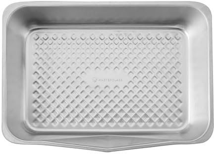 MasterClass Recycled Aluminum Roasting Pan, Large Roasting Tray for Oven with Pouring Spout, 40x29cm | Superior Heat Distribution & Warp Resistant