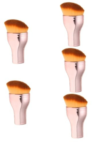 POPETPOP 5pièces Pinceau Fond Teint Portable Brosse à Fond Compacte Doré Facile à Nettoyer Et Pour Maquillage