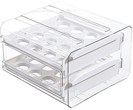 Eieraufbewahrungsbehälter, Kunststoff-Kühlschrank-Eiertabletts, Teufels-Eiertablett-Träger Mit Deckel, Passend Für 12 X 2 Eier (36 Eier), Transparenter Eierhalter Für Die Aufbewahrung in Der Küche