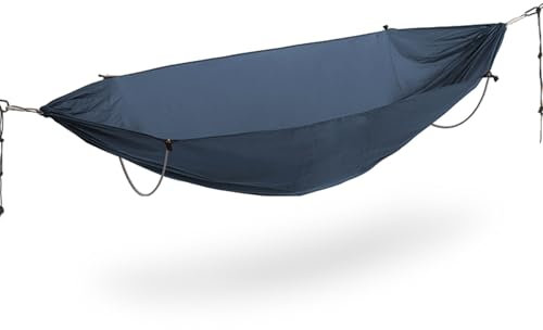 Feizhou Doppelhängematte Ultraleichte Hängematte nur 900g Großer Raum 270x140cm mit Anti-Überkippsicherheit, Kompakt für Camping, Wandern und Picknick, mit Biegestangen