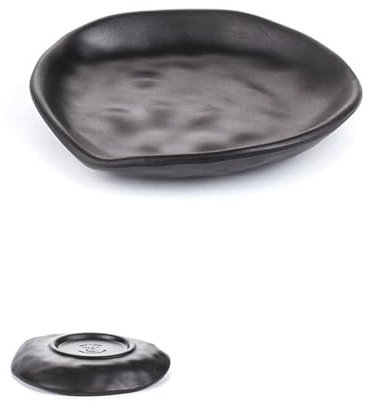 KGDUYC schlüssel schale - 1 pcs modern schwarzer Ring Teller Schmuck Tablett Teakschale Dekoschale Holzschale Mattiert Kosmetiktablett schale deko Für Eingangsflure Schlüssel Schmuck Münzen