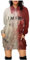 Halloween Damenmode Casual Langarm Lange blutige lustige Brief Druck Hoodie Tasche Pullover Kleid Umstandsmode Sommerkleid