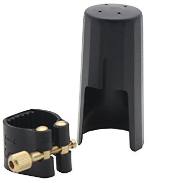 ACAGALA Mouthpiece Ligature Fastener + Mouthpiece Cap for Alto Sax Saxophone Mouthpiece Parts