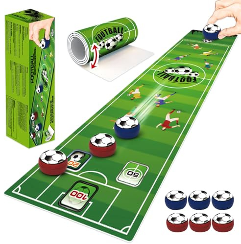 Rppiup Table Top Football Games, Roll-Up Design Tabletop Football Game, Versatile Shuffleboard Table Game for Kids and Adults Indoor, Tabletop Curling Games for Parties, Gatherings & Family Bonding