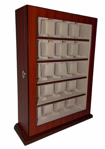 Uhrenhuette Meyer & Söhne Tischvitrine für 20 Uhren braun Schaukasten No.10