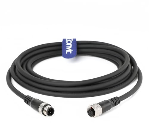 Eonvic Cavo sensore industriale M12 4 pin maschio a femmina M12 codice A dritto connettore aviazione stampaggio cavo elettrico Profibus Cable (4 m)
