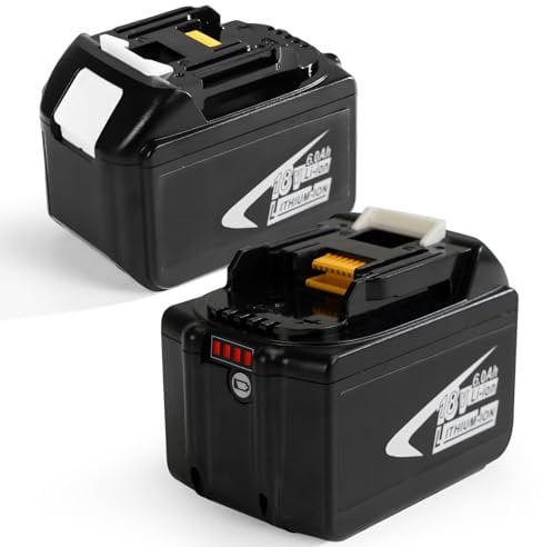2 Pack 6.0Ah Replacement for Makita 18V Battery BL1850 BL1860B BL1850B BL1860 BL1840 BL1845 BL1830 BL1820B BL1815 194205-3 194230-4 Li-Ion LXT Battery with LED Indicator for All Makita 18V Power Tools