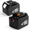 2 Pack 6.0Ah Replacement for Makita 18V Battery BL1850 BL1860B BL1850B BL1860 BL1840 BL1845 BL1830 BL1820B BL1815 194205-3 194230-4 Li-Ion LXT Battery with LED Indicator for All Makita 18V Power Tools