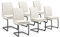 Vicco Freischwinger Eleganza, Küchenstuhl, Beige, 6er Set