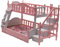 ifundom Simulationsbett Mini- Miniaturpuppen Bettmodell Miniaturhaus Puppenhausmöbel stockbett bunk Bed Dollhouse playmobile Miniaturbett Miniatur-Etagenbett Plastik Rosa