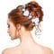 ElevateTech Flower Bride Wedding Hair Vine Flower Bridal Hair Piece Pearl Bridal HairPiece Leaf HairAccessories for Women and Girls Silver