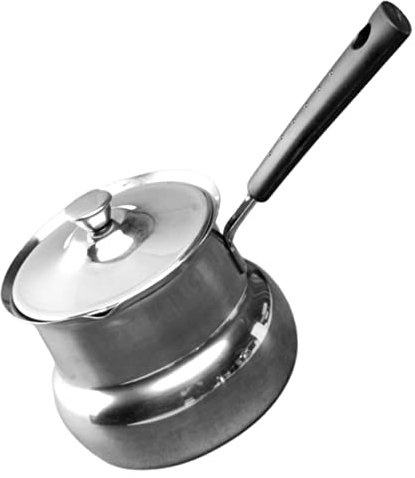 QTYQWC Milk Jug Deep Fry Pan Milk Heating Pot Soup Pot Deep Pots Butter Warmer Saucepan Small Pot Stainless Steel Stock Pot Milk Pots Food Cooking Pot Stew Pot Skillet Pan pot